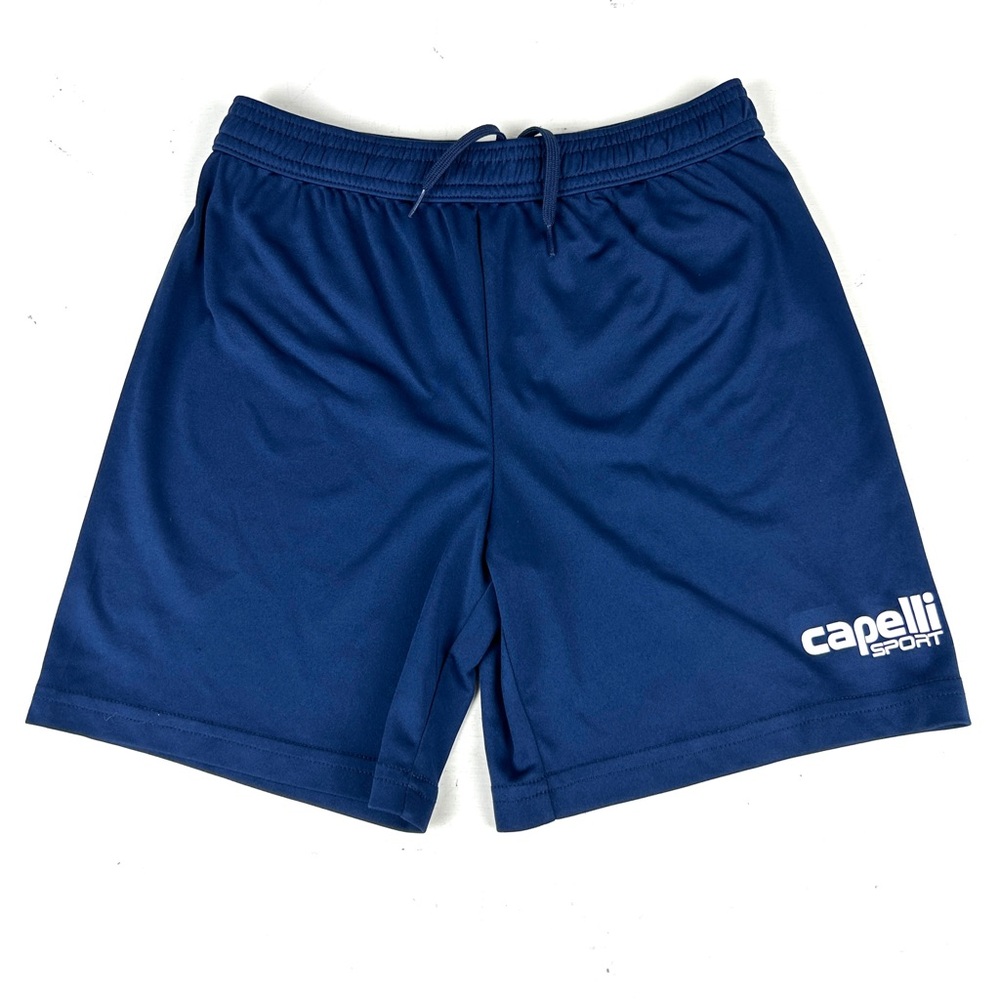 Capelli Sport Soccer Shorts Lot Of 6 Blue CS-Dry Elastic Waist Youth Size Small